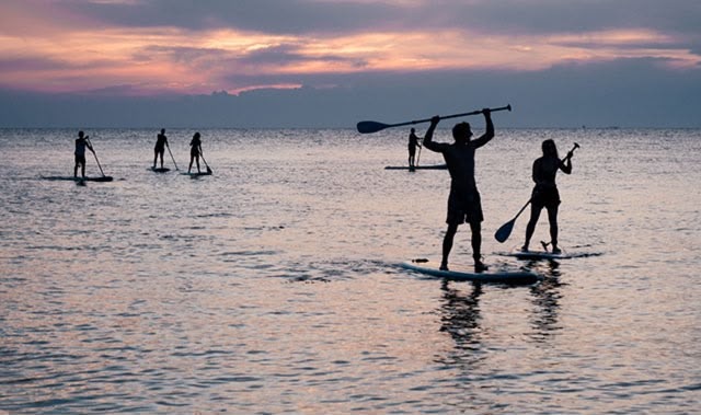 Stand-up paddling in the Baltic Sea