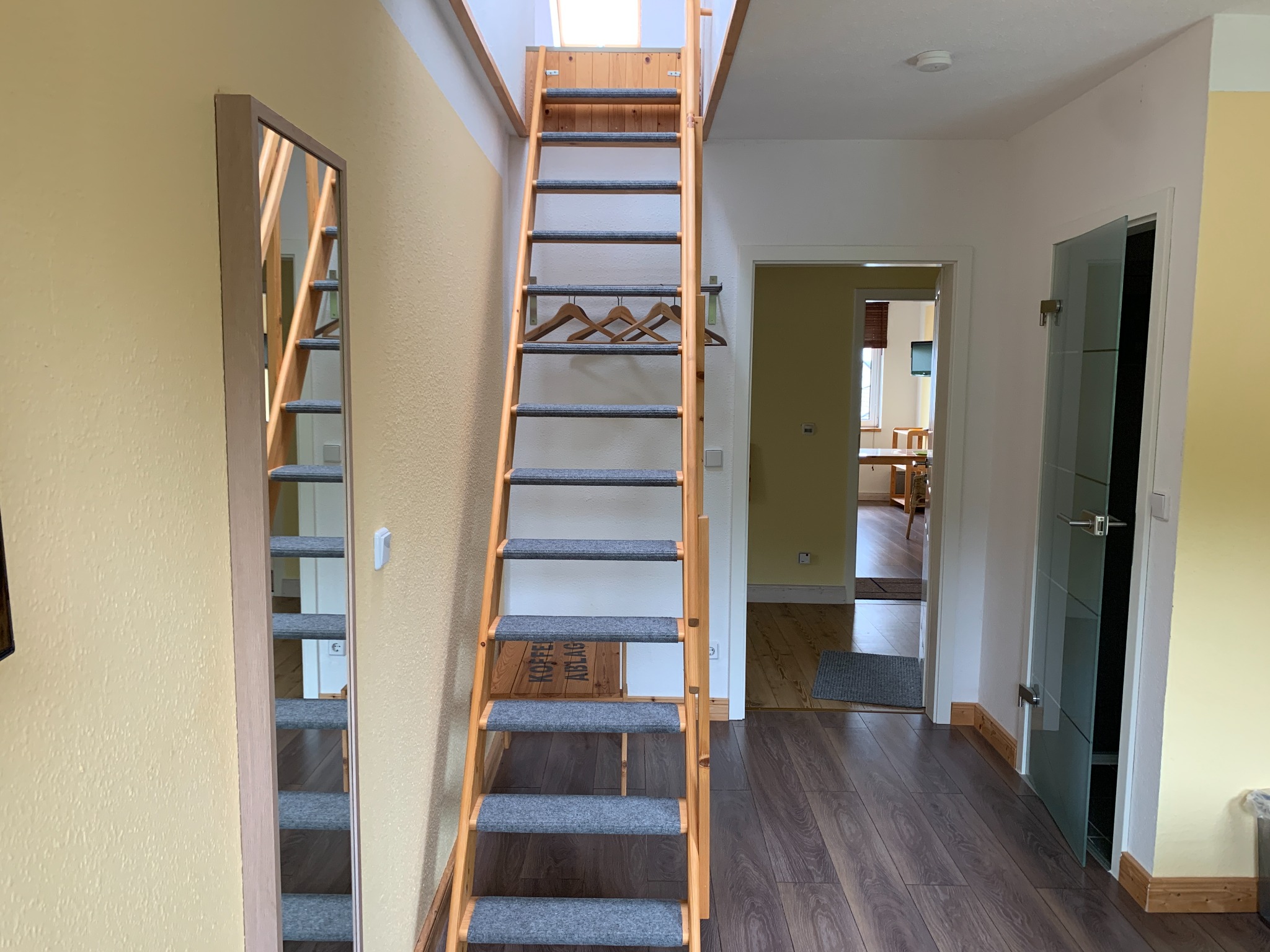 Staircase inside the basic triple room
