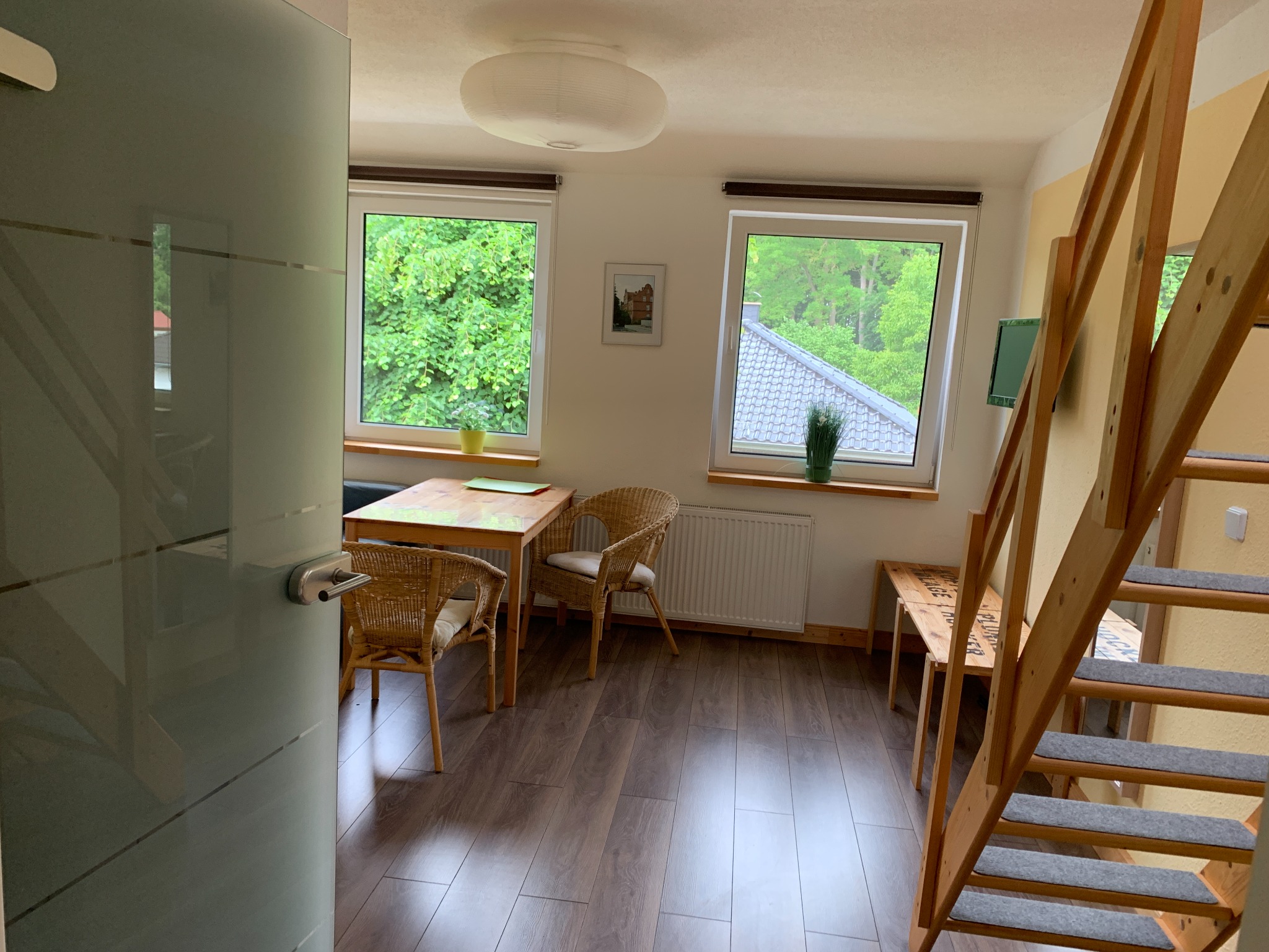 Dining area of the basic triple room