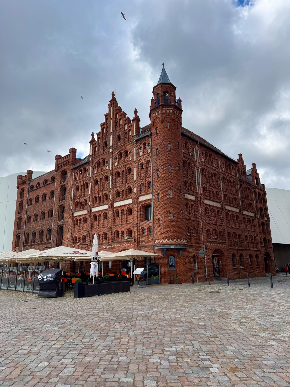 Historic brick building view in Stralsund