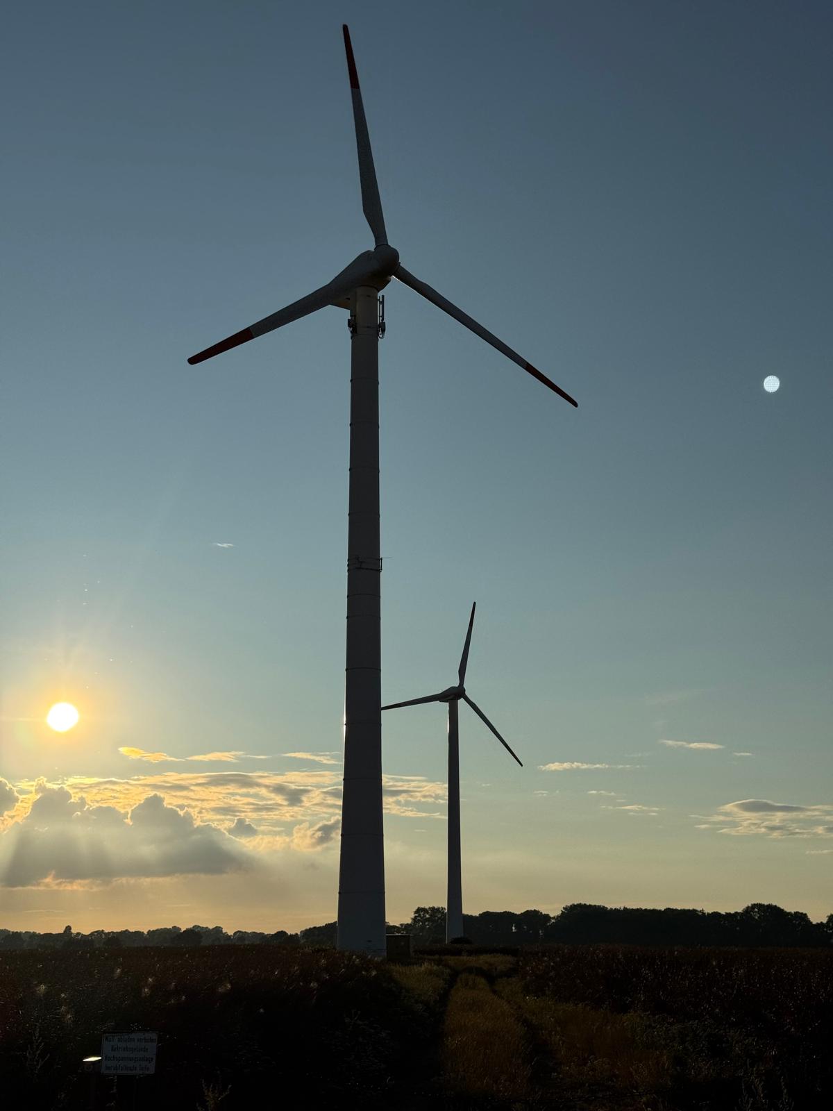 Wind turbines in the landscape